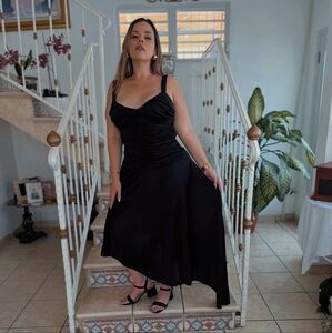 Chic Asymmetrical Black Dress